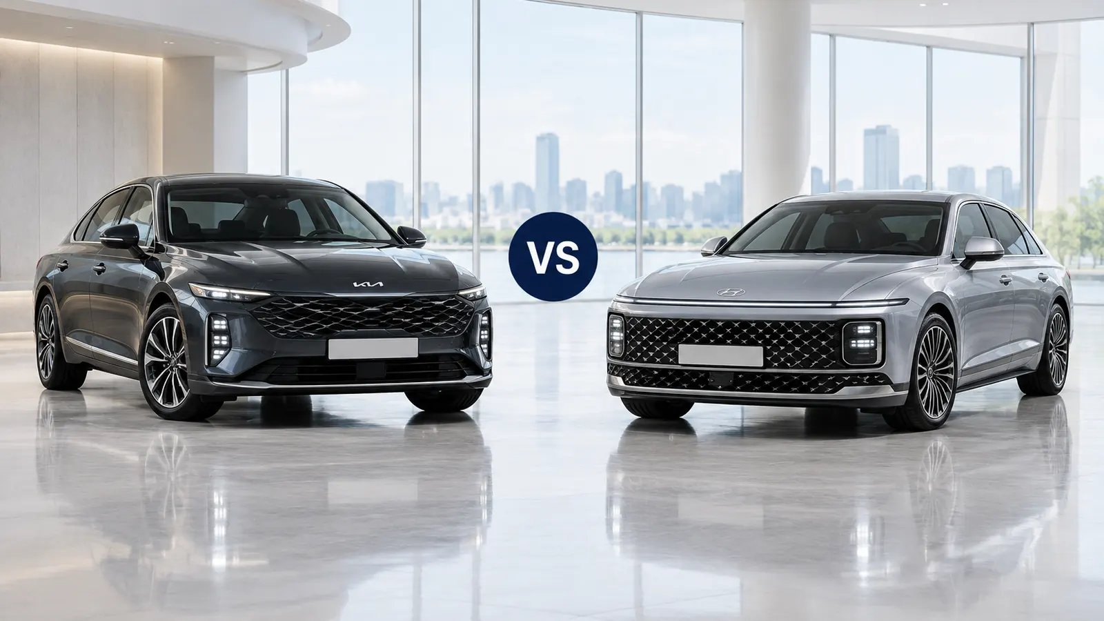 기아 K8 (가솔린) vs 현대 그랜저 (가솔린) 비교 대표이미지